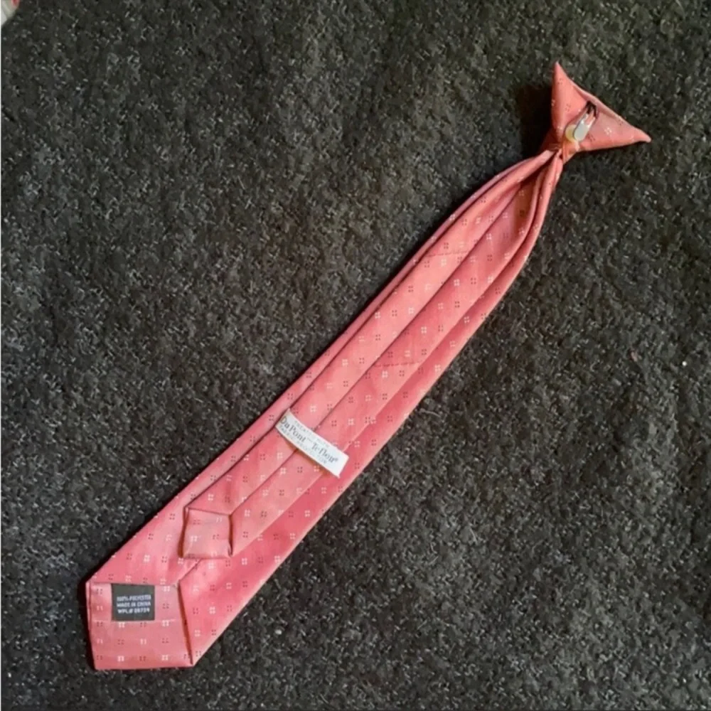 🎻Boys DuPonte Red Clip On Tie